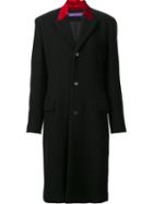 Ralph Lauren Contrast Detail Coat, Women's, Size: 12, Black, Cashmere/wool