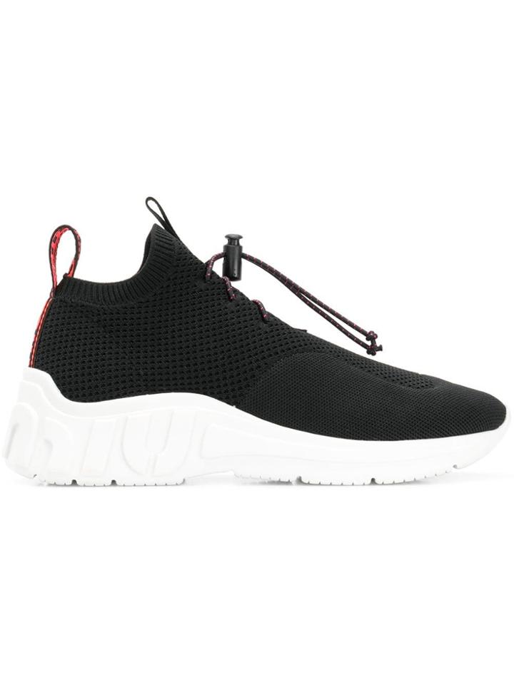 Miu Miu Technical Knit Sneakers - Black