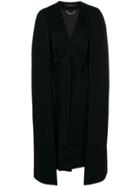 Federica Tosi Cape Trench Coat - Black