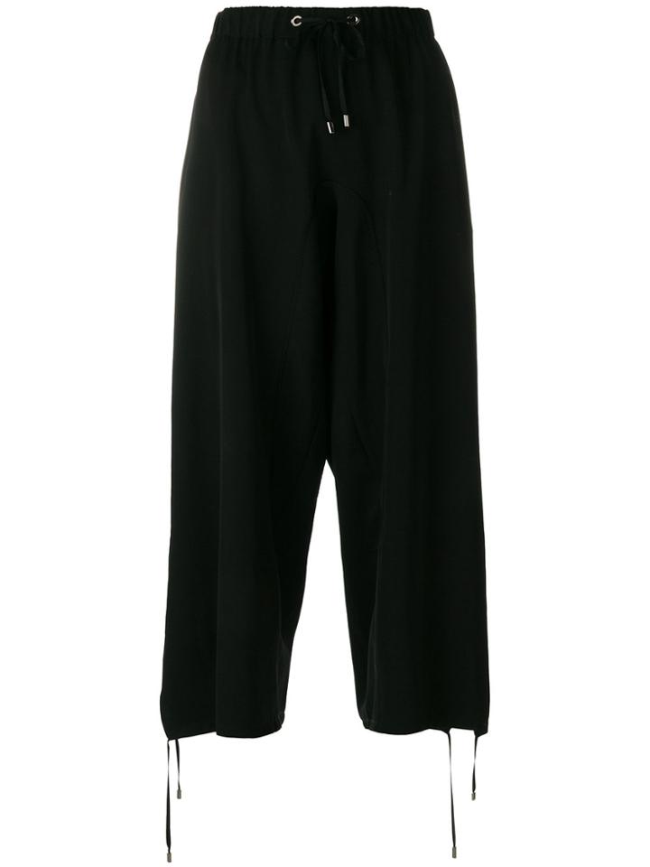Wunderkind Cropped Track Pants - Black