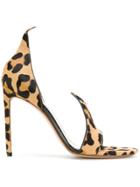 Francesco Russo Leopard Sandals - Nude & Neutrals