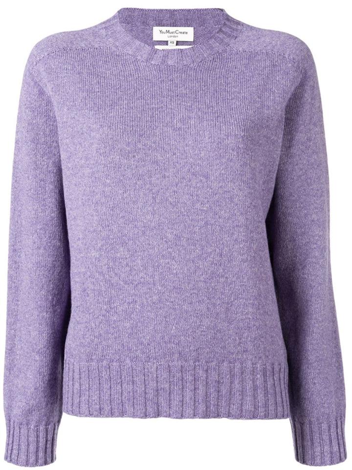 Ymc Crew Neck Jumper - Purple