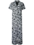 Ikumi Boxy Printed Jumpsuit, Women's, Size: Large, Black, Cotton