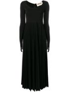 A.w.a.k.e. Gloved Pleated Dress - Black