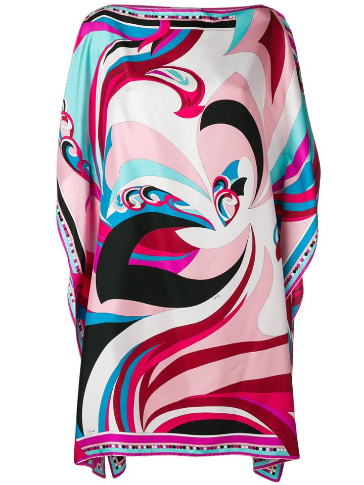 Emilio Pucci Abstract Print Kaftan Dress - Multicolour