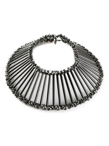 Wxyz By Laura Wass Wide Linear Embellished Collar, Women's, Metallic