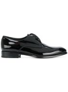 Salvatore Ferragamo Varnished Lace-up Shoes - Black