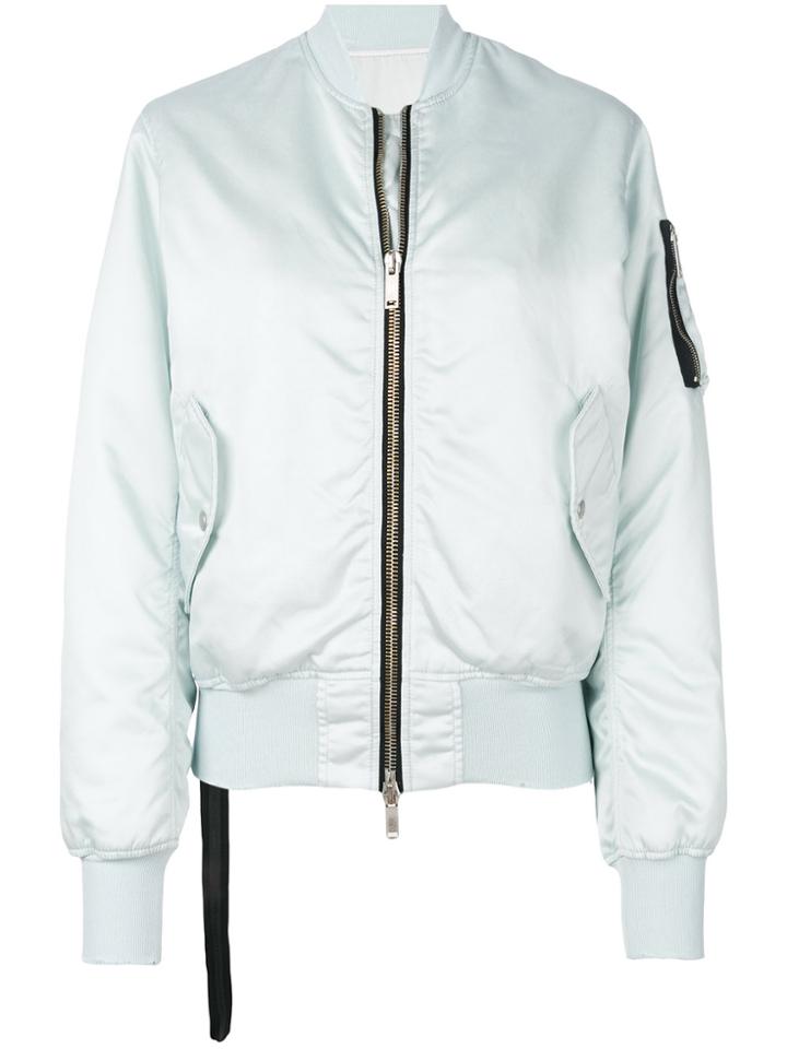 Unravel Project Cropped Bomber Jacket - Blue