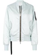Unravel Project Cropped Bomber Jacket - Blue