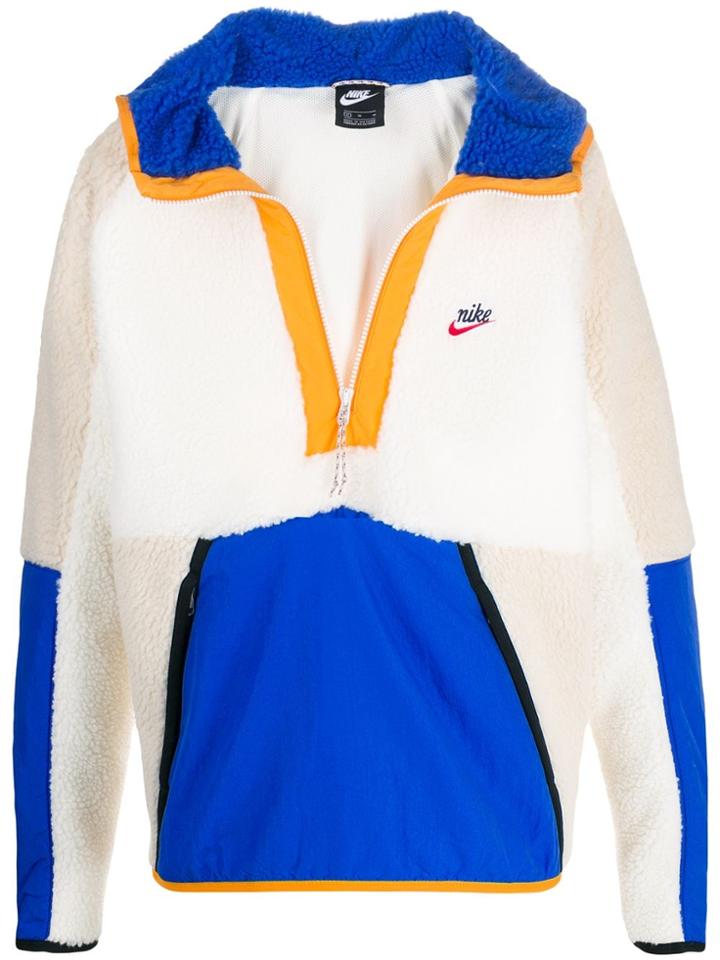 Nike Sherpa Fleece Hooded Jacket - White