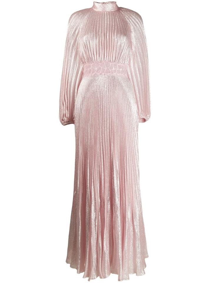 Giambattista Valli Pleated Evening Dress - Pink