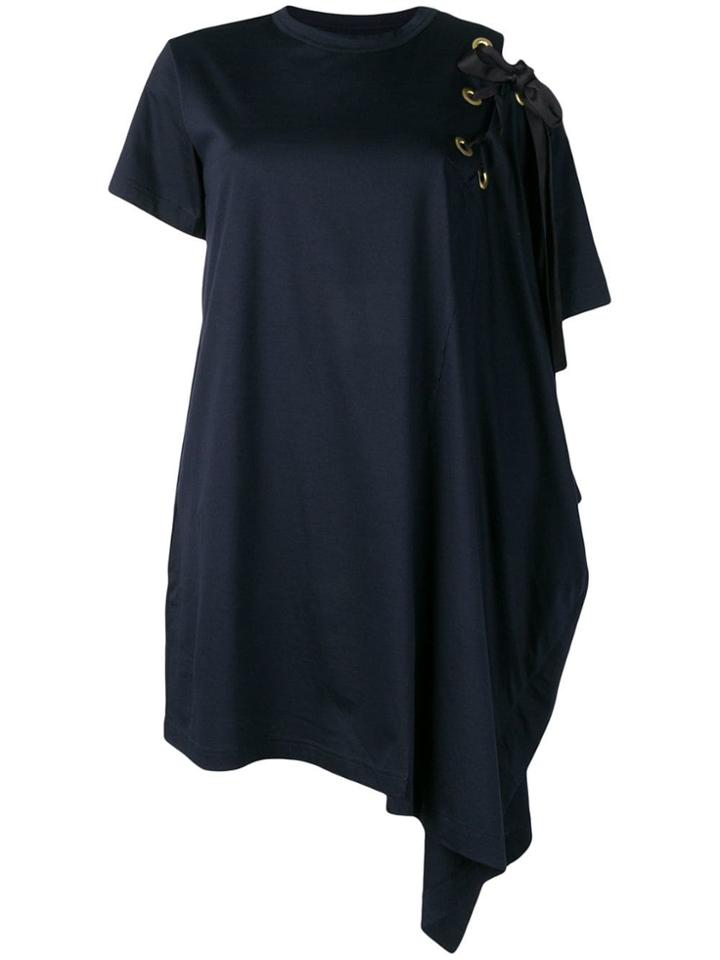Sacai Asymmetric T-shirt Dress - Blue