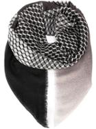 Pierre Hardy Cube Print Scarf, Adult Unisex, Black, Silk/cashmere