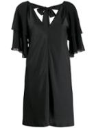 Liu Jo Ruffled-sleeve Mini Dress - Black
