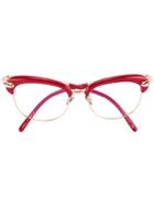 Pomellato Oversized Frame Glasses - Red