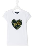 Ralph Lauren Kids Teen Heart Embroidered T-shirt - White