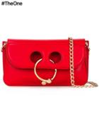 J.w.anderson Ring Crossbody Bag, Women's, Red, Calf Leather