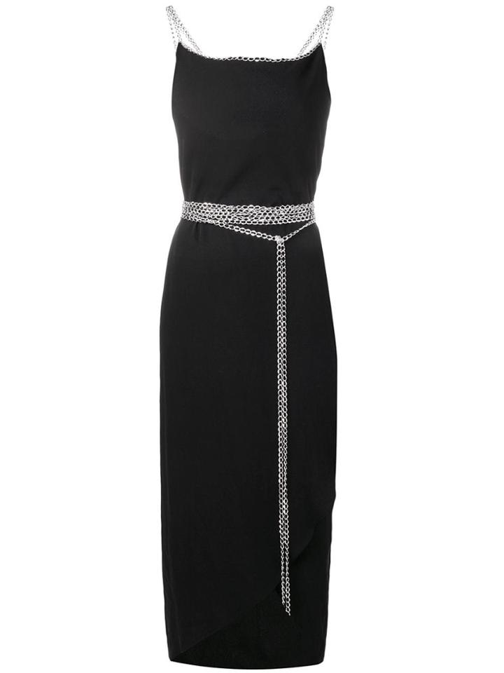 Yohji Yamamoto Vintage Deconstructed Metal Chain Wrap Tie Dress -