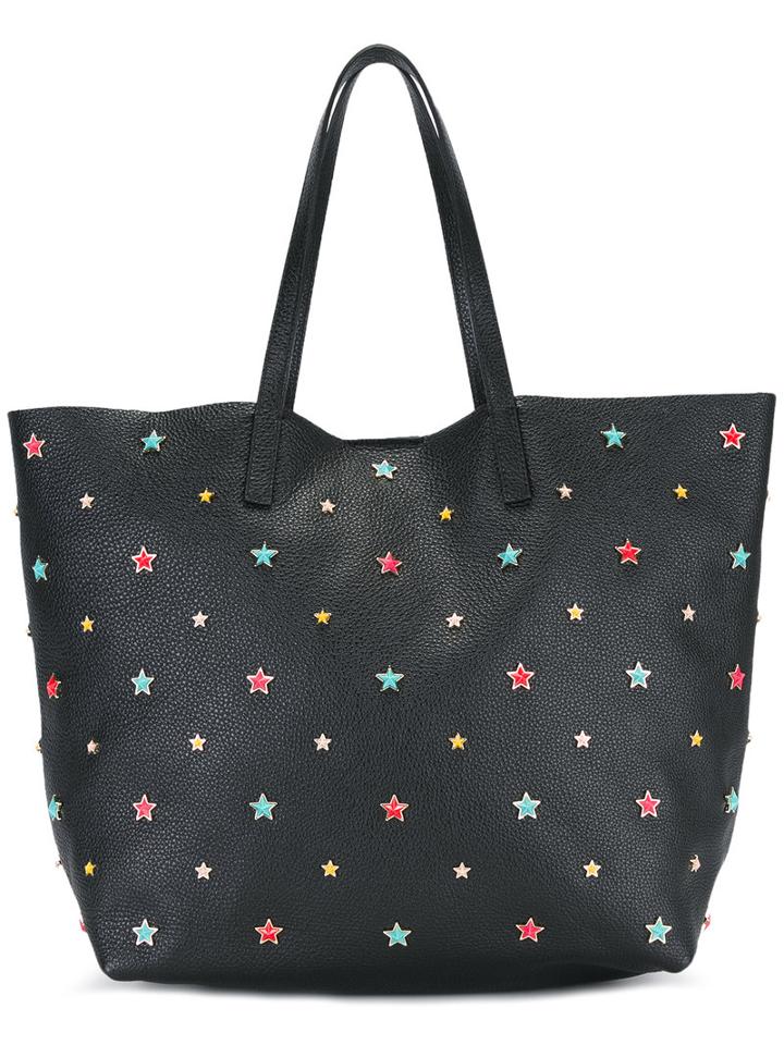 Red Valentino Star Studded Shopper, Women's, Black, Calf Leather
