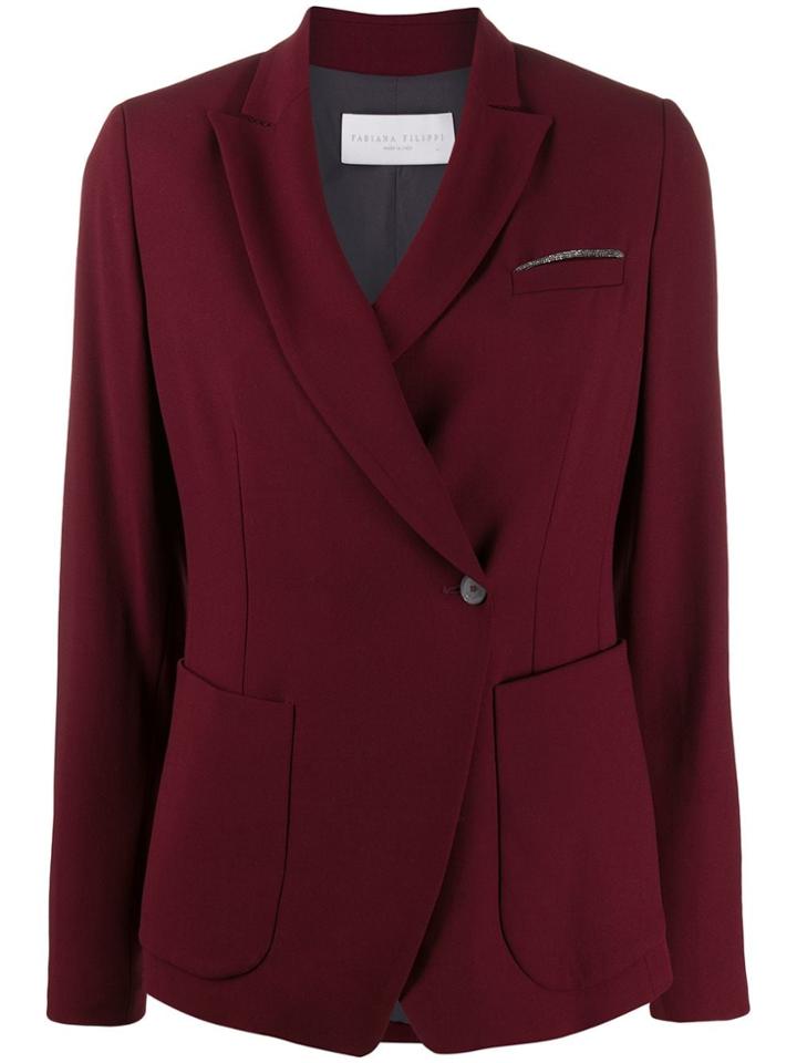 Fabiana Filippi Off-centre Fastened Blazer - Red