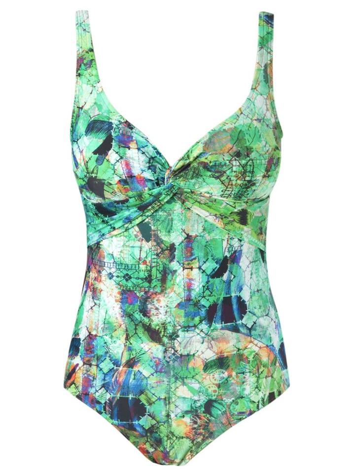 Lygia & Nanny Abstract Print Swimsuit, Women's, Size: 46, Green, Polyamide/spandex/elastane