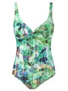 Lygia & Nanny Abstract Print Swimsuit, Women's, Size: 46, Green, Polyamide/spandex/elastane