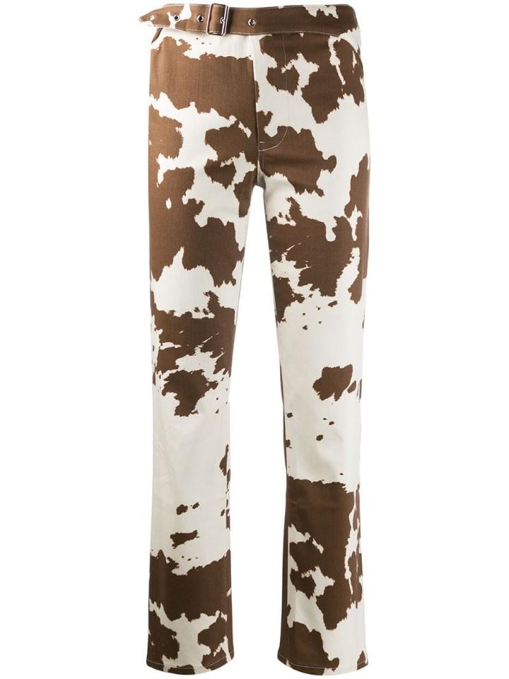 Miaou Cow Print Trousers - Brown