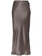 Ann Demeulemeester High-waisted Silk Midi Skirt - Green