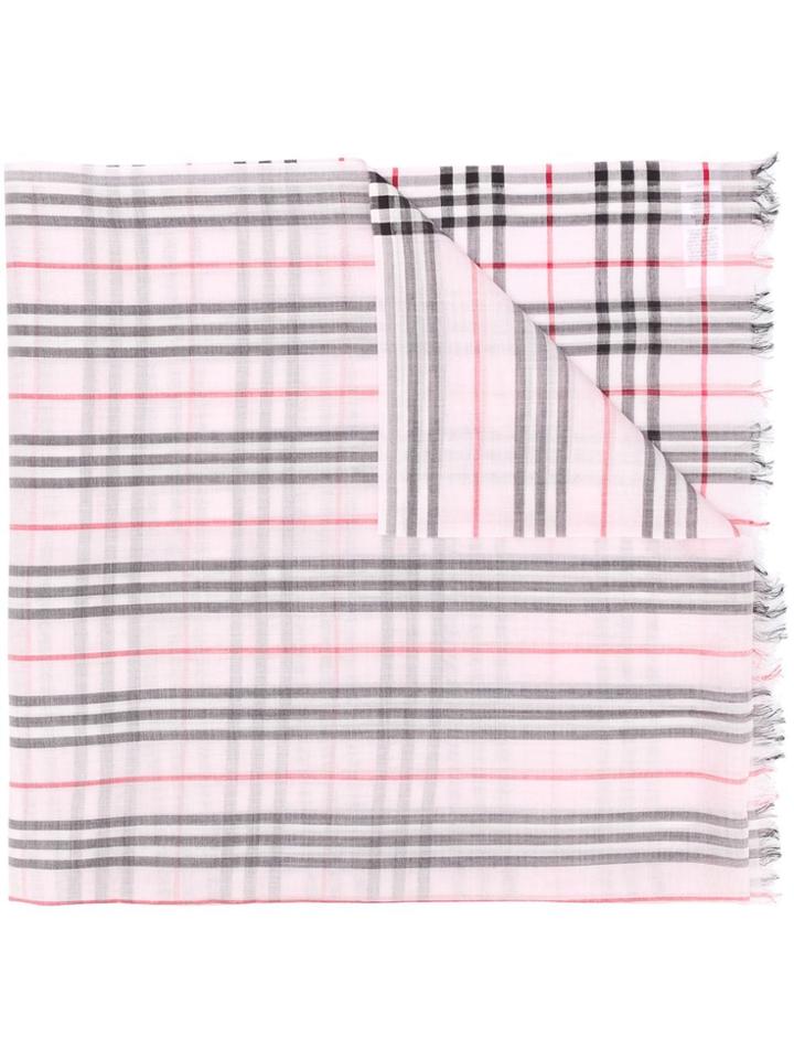 Burberry Icon Stripe Scarf - Pink