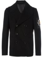 Alexander Mcqueen Embroidered Patch Peacoat