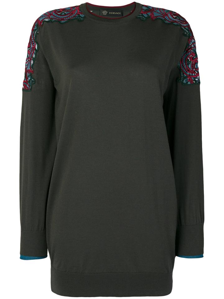 Versace Shoulder Detail Top - Green