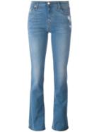 7 For All Mankind Stonewashed Bootcut Jeans, Women's, Size: 28, Blue, Cotton/polyester/modal/spandex/elastane