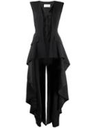 Alberta Ferretti Longline Layered Waistcoat - Black