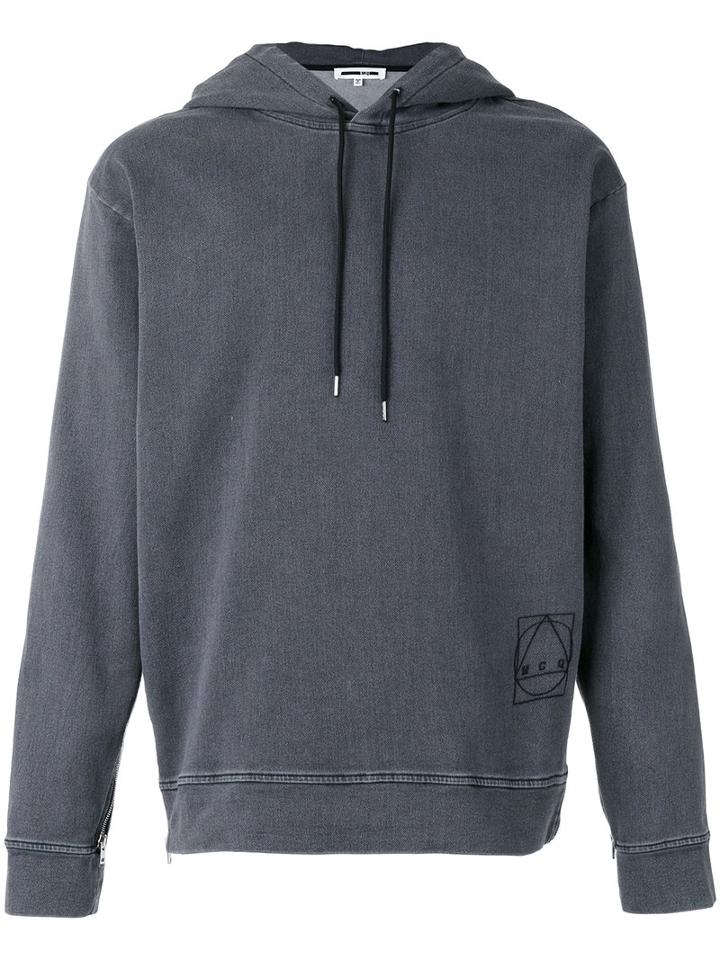 Mcq Alexander Mcqueen Long Sleeve Hoodie, Men's, Size: Small, Grey, Cotton/polyester/spandex/elastane