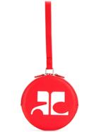 Courrèges Circle Logo Clutch - Red