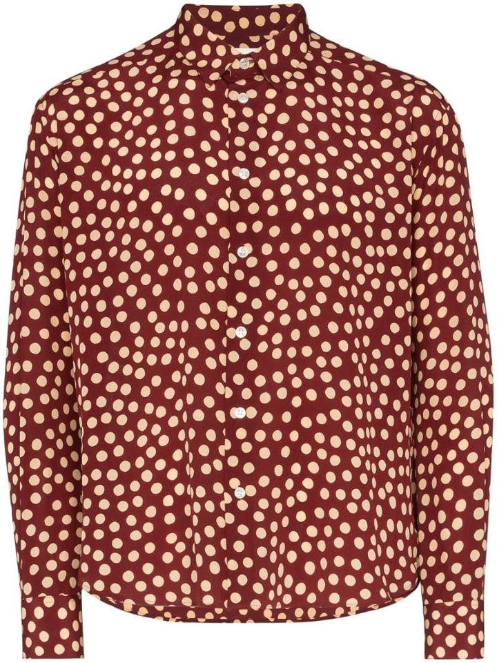 Saint Laurent Spot Print Tailored Shirt