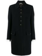 Miu Miu Half-button Single-breasted Coat - Black