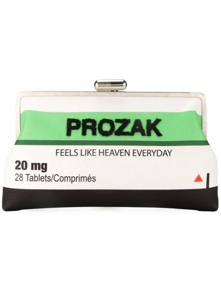 Sarah's Bag Prozak Clutch, Women's, Linen/flax/polyester/pvc