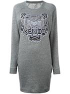 Kenzo 'tiger' Sweatshirt Dress, Women's, Size: Small, Grey, Cotton