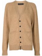 The Elder Statesman Cashmere V-neck Cardigan - Brown