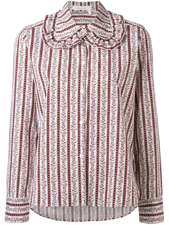 See By Chloé - Printed Blouse - Women - Cotton - 36, White, Cotton