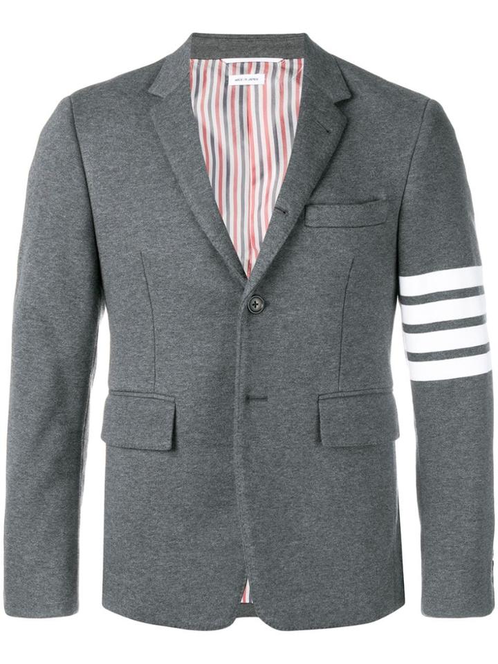 Thom Browne 4-bar Jersey Sport Coat - Grey