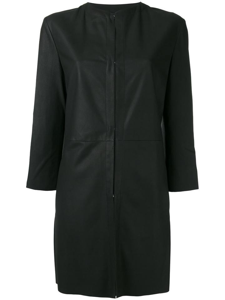 Drome Panelled Coat, Women's, Size: Xxl, Black, Leather