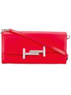 Tod's 'double T' Cross Body Bag, Women's, Red, Calf Leather