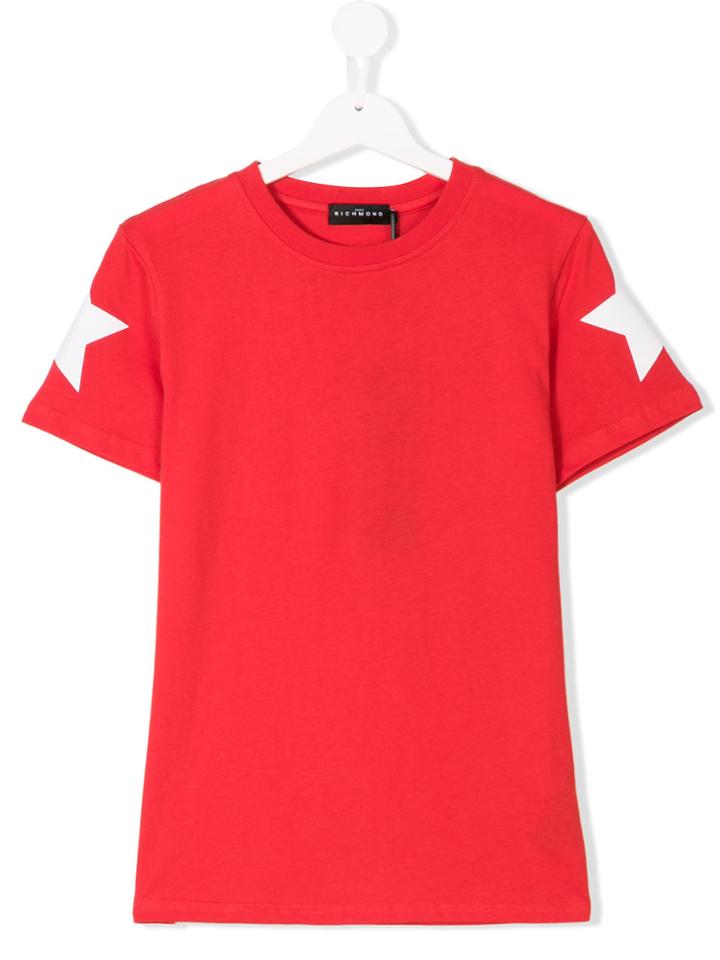 John Richmond Kids Star Print T-shirt - Red