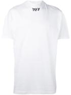 Off-white Mock Neck T-shirt, Men's, Size: Medium, White, Cotton