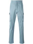 Qasimi Tapered Cargo Trousers, Men's, Size: 30, Blue, Cotton