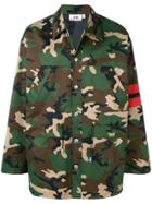 Gcds Double Stripe Army Jacket - Green