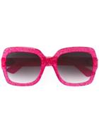 Gucci Eyewear Glitter Optyl Template Sunglasses - Pink