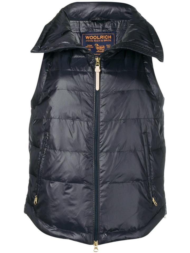 Woolrich Zipped Padded Gilet - Blue